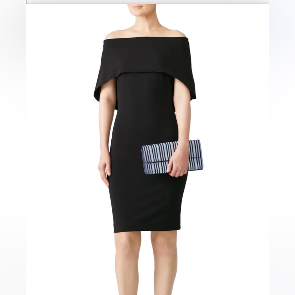 Nicole Miller Structured Cape Dress